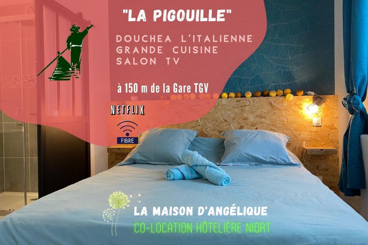 La Maison D'Angelique - Colocation Hoteliere A 150M Gare Tgv- Grande Cuisine Equipee & Salon - Fibre - Netflix Niort Bagian luar foto